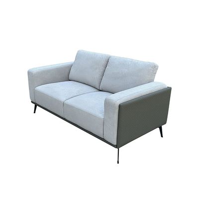 Vista 2-Seater Fabric Sofa - Warm Grey/Dark Grey